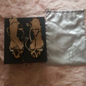 Leopard Sandal with Jewel